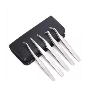 Top Quality Professional Eyebrow Tweezers Set Stainless Steel Pointed Tip