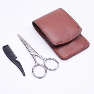 Men Beauty Travel Stainless Steel Curved Sharp Grooming Scissor