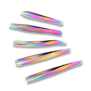 Stainless Steel Eyebrow Tweezers Set