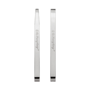 Precise Trimming Slanted Silver Eyebrow Tweezers
