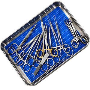 Stainless Steel Veterinary General Surgery Instruments Kit With Tray for Small Animals Clinics Wholesale Supplier