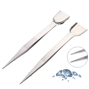 High Quality Stainless Steel Slotted Tweezers