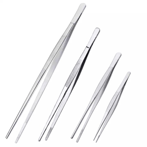 ZONWIN 12 Inch Stainless Steel Kitchen Chef Tweezers Sets