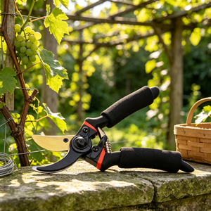 SK5 Steel Bypass Shears Garden Scissors Anti-Slip Grip Plastic Coated Pruner Rose Flower Plant Trimming Custom Logo Retail