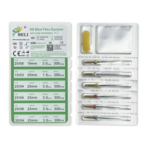 6 Pc/set Heat Activated Nickel Titanium HS Blue Files